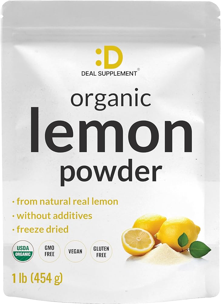Pure Organic Lemon Powder: No Additives, Great for Drinks & Baking