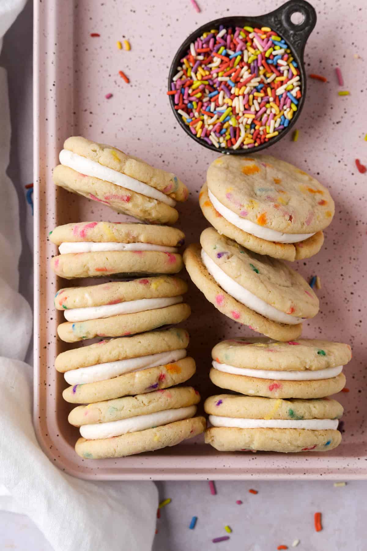 How to Make Perfect Confetti Cookie Sandwiches with Sprinkles