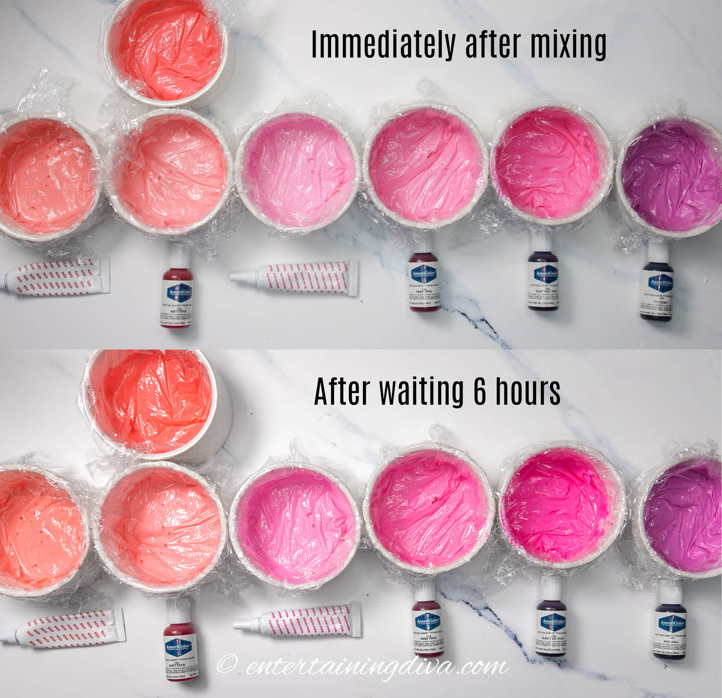 Mixing Red and White Food Coloring to Achieve the Ideal Pink Hue