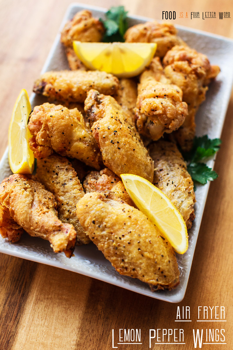 Crispy Air Fryer Lemon Pepper Chicken Wings Recipe with Baking Powder