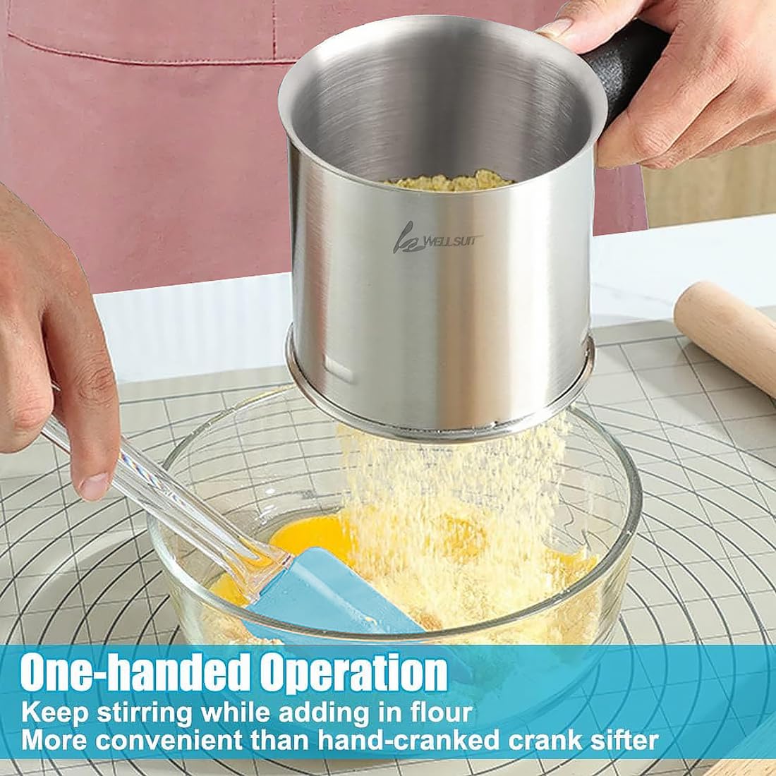 American Made Flour Sifter: Premium Quality for Baking Perfection