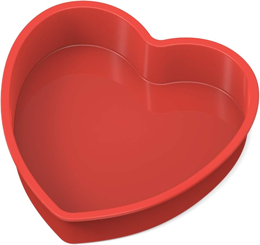 10-Inch Heart Shaped Cake Pan – Non-Stick Silicone Mold for Perfect Cakes