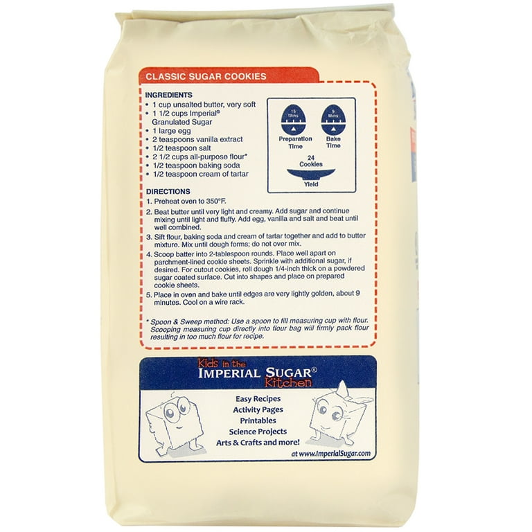 imperial extra-fine pure cane granulated sugar 4-pound bag ingredients