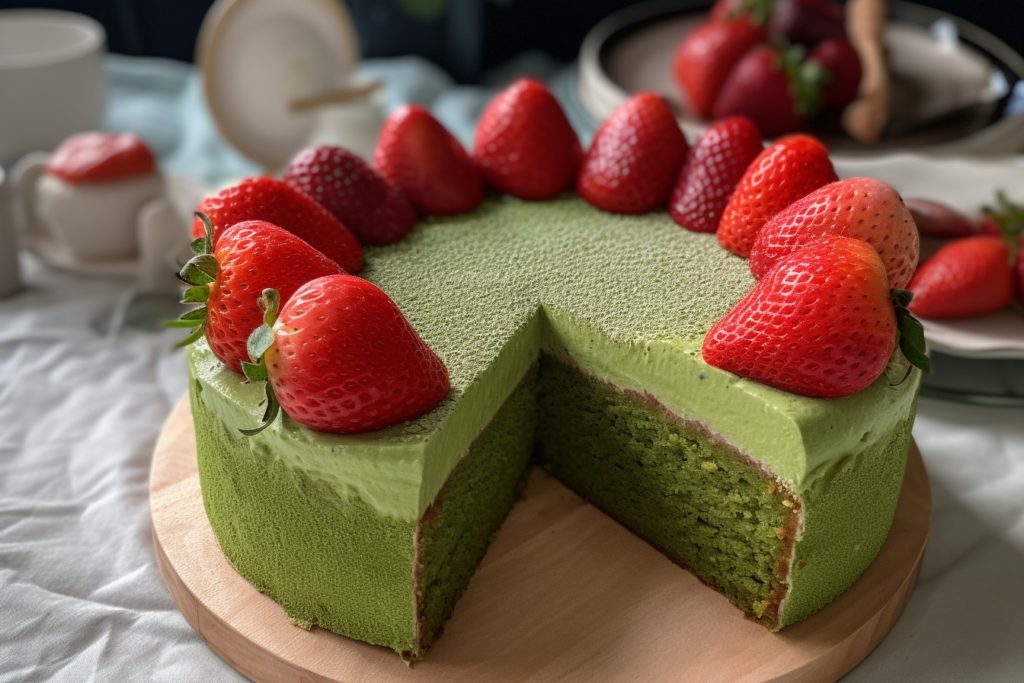 Strawberry Matcha Cake: The Ultimate Sweet and Green Delight
