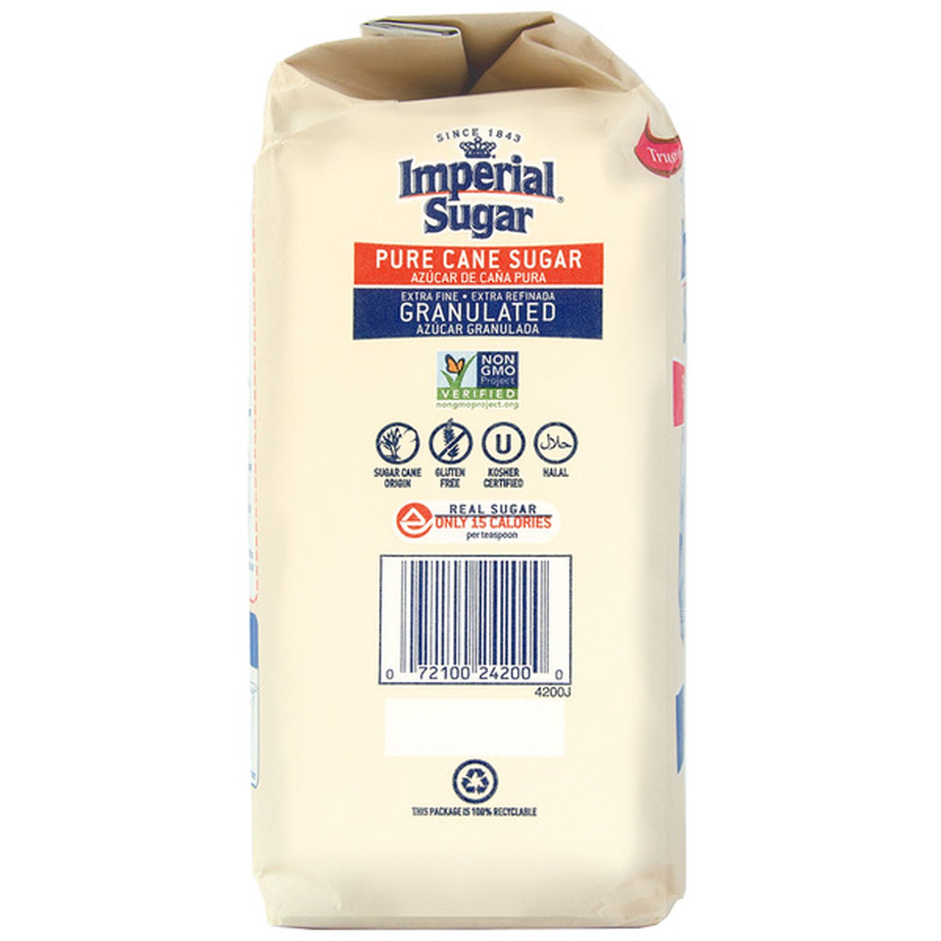 Discover the Ingredients in Imperial Extra-Fine Pure Cane Granulated Sugar 4-Pound Bag