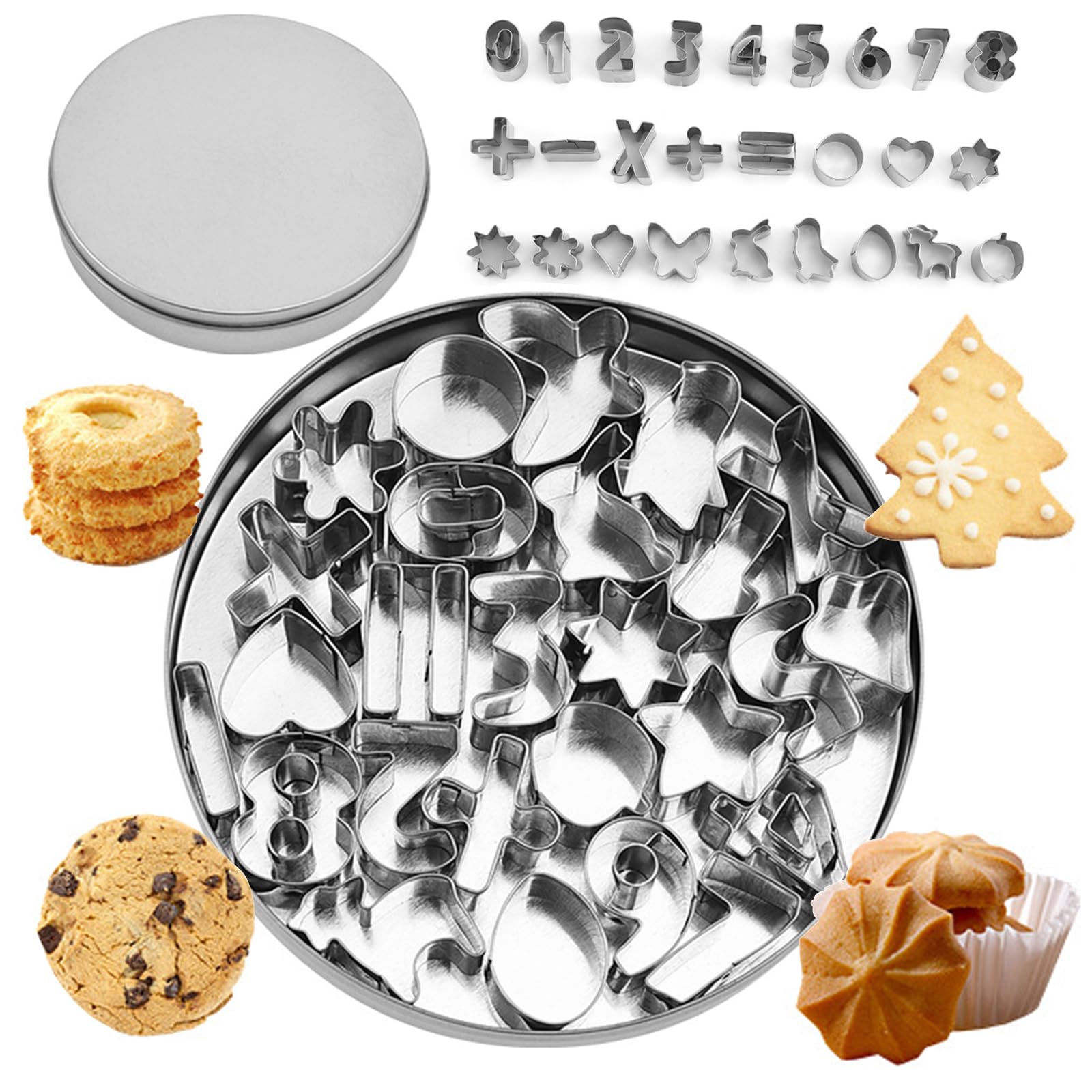 Mini Cookie Cutters Collection – Ideal for Biscuit, Fruit, and Clay Crafting