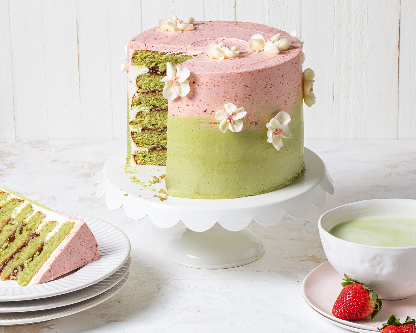 Best Strawberry Matcha Cake: Moist, Fruity, and Full of Matcha Goodness