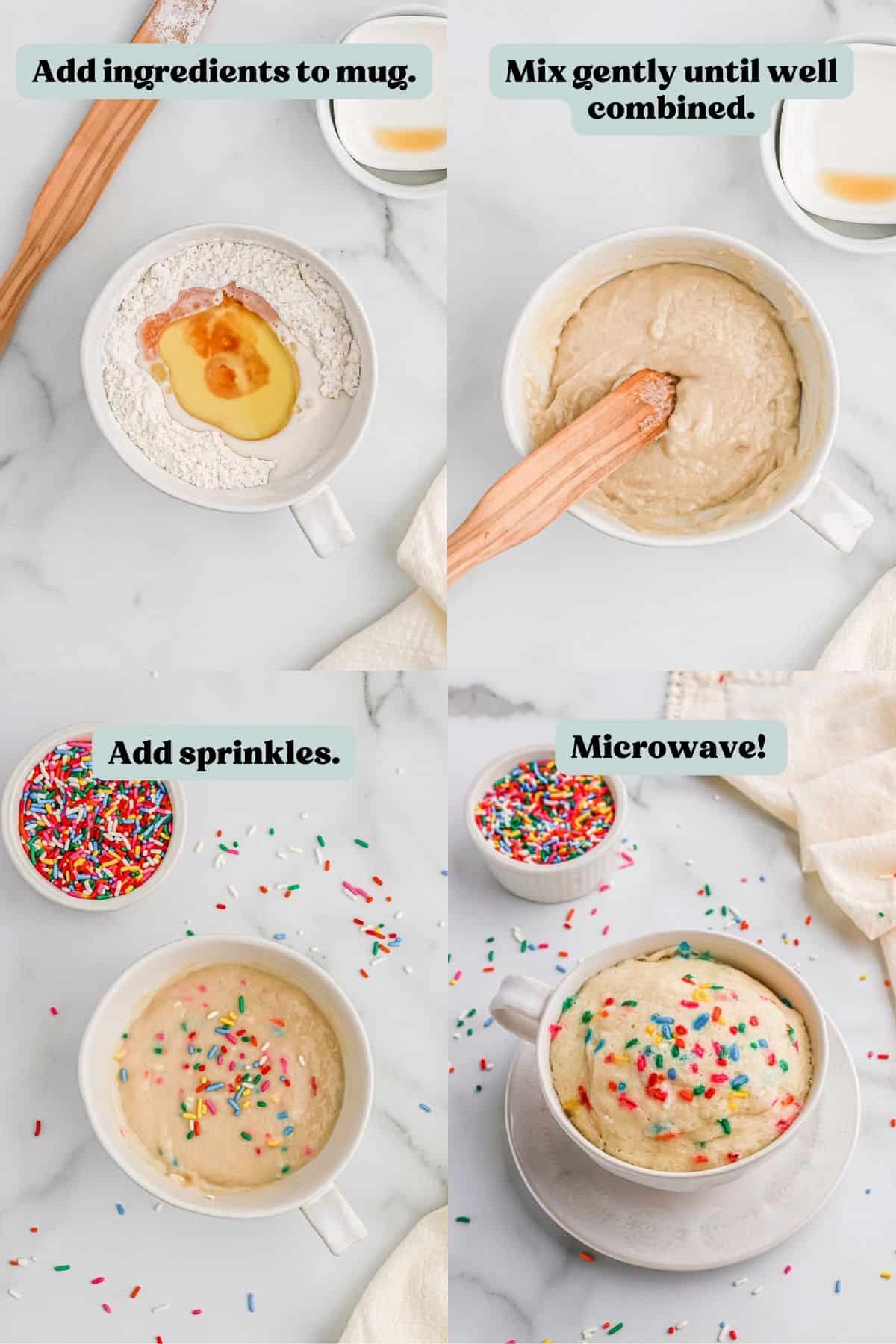 How to Make a 3 Ingredient Mug Cake Without Egg or Baking Powder in Minutes