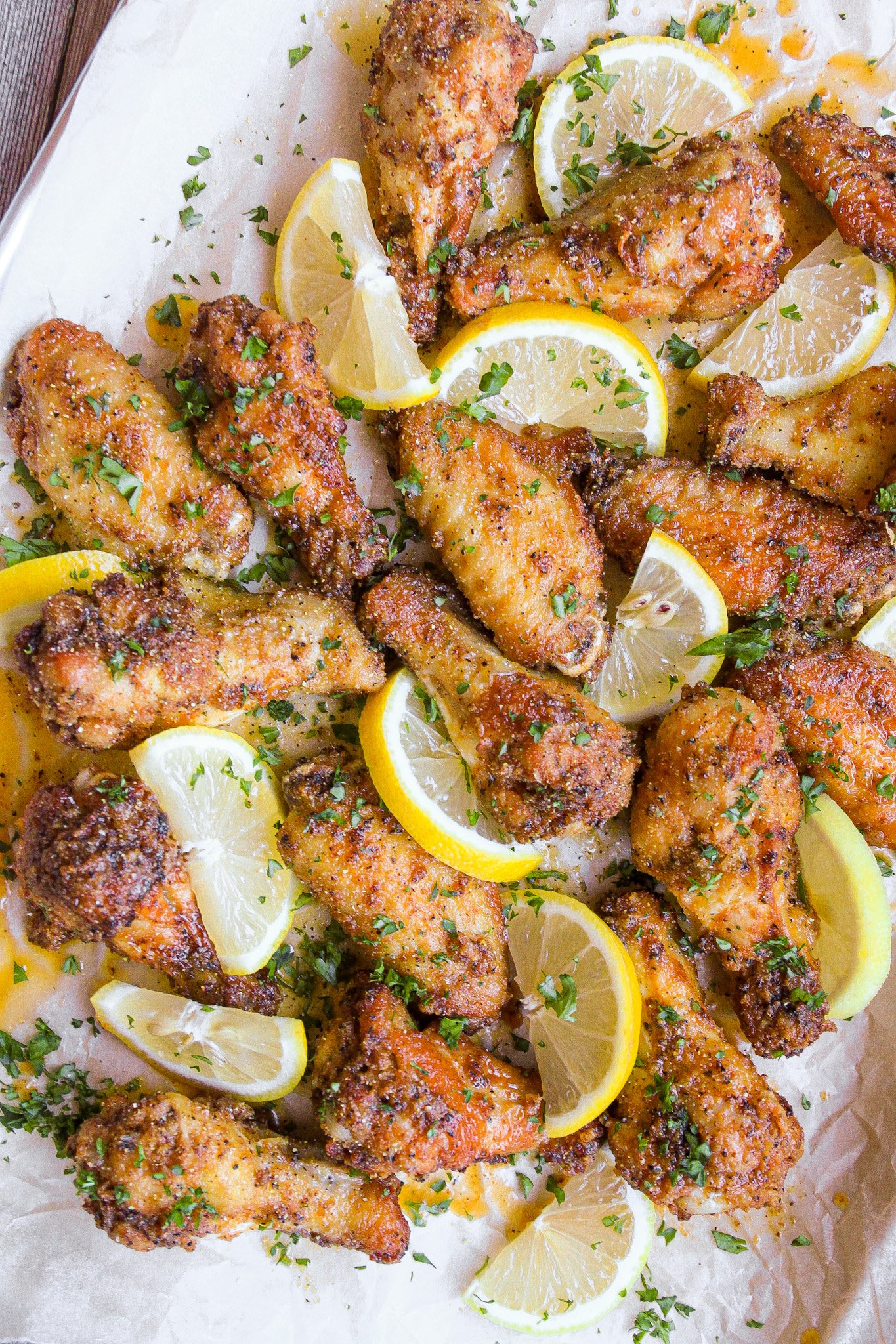 Crispy Air Fryer Lemon Pepper Chicken Wings Recipe with Baking Powder