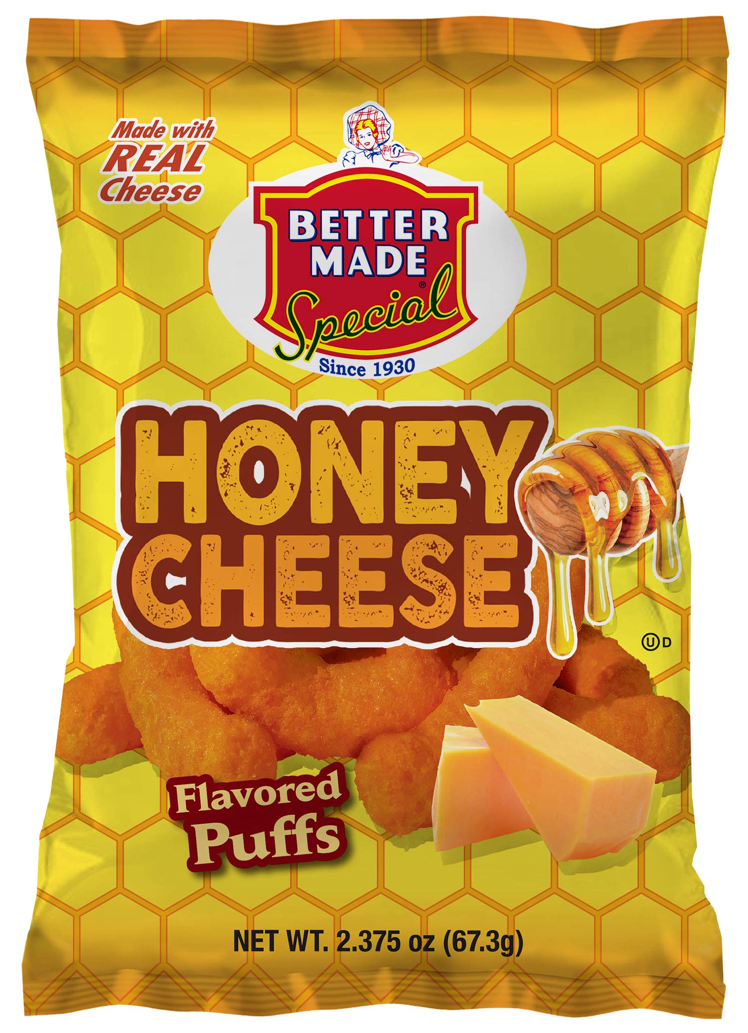 Get Your Hands on Better Made Honey Cheese Puffs Today.