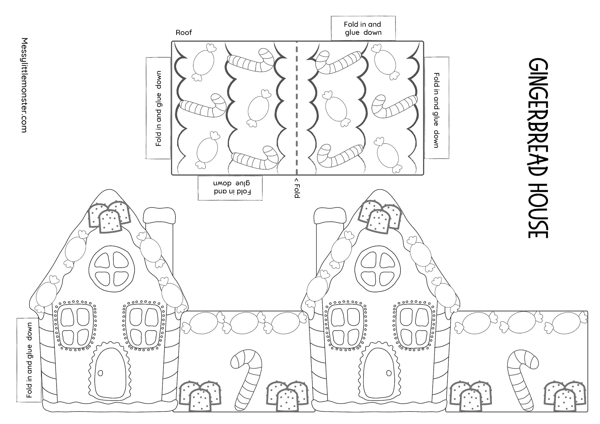 Printable Gingerbread House Template: A Fun Project for Everyone