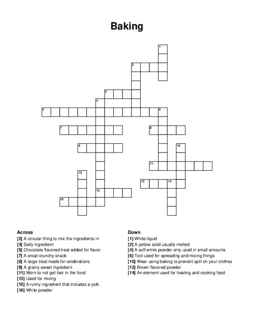 This Baking Ingredient Appears Again and Again in the Puzzle, What Is It?