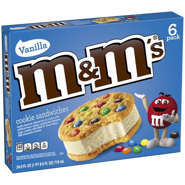 Ice Cream Sandwich M&M Cookie Calories and Nutrition Facts