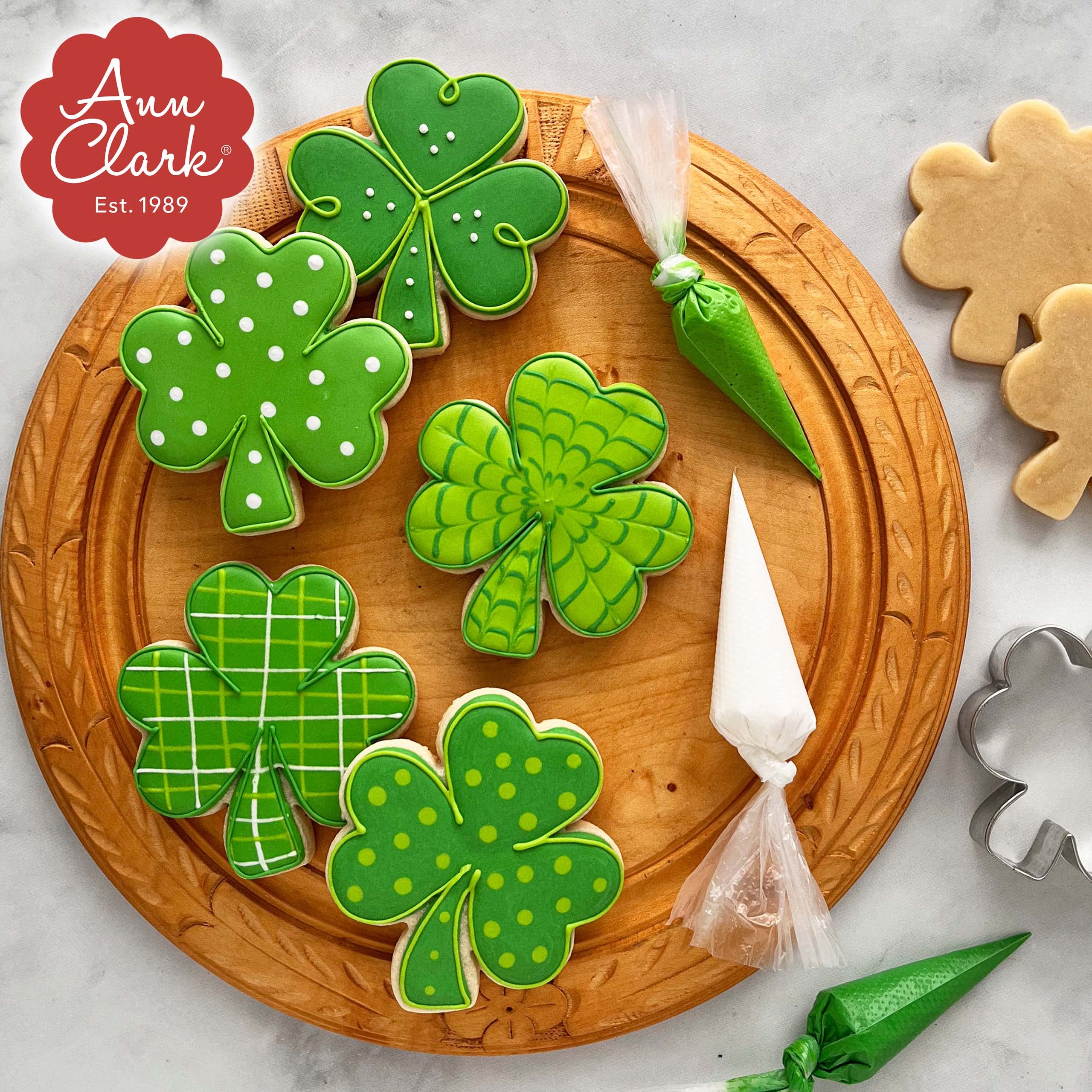 Want perfect shamrock cookies? Get the right shamrock cookie cutters here!