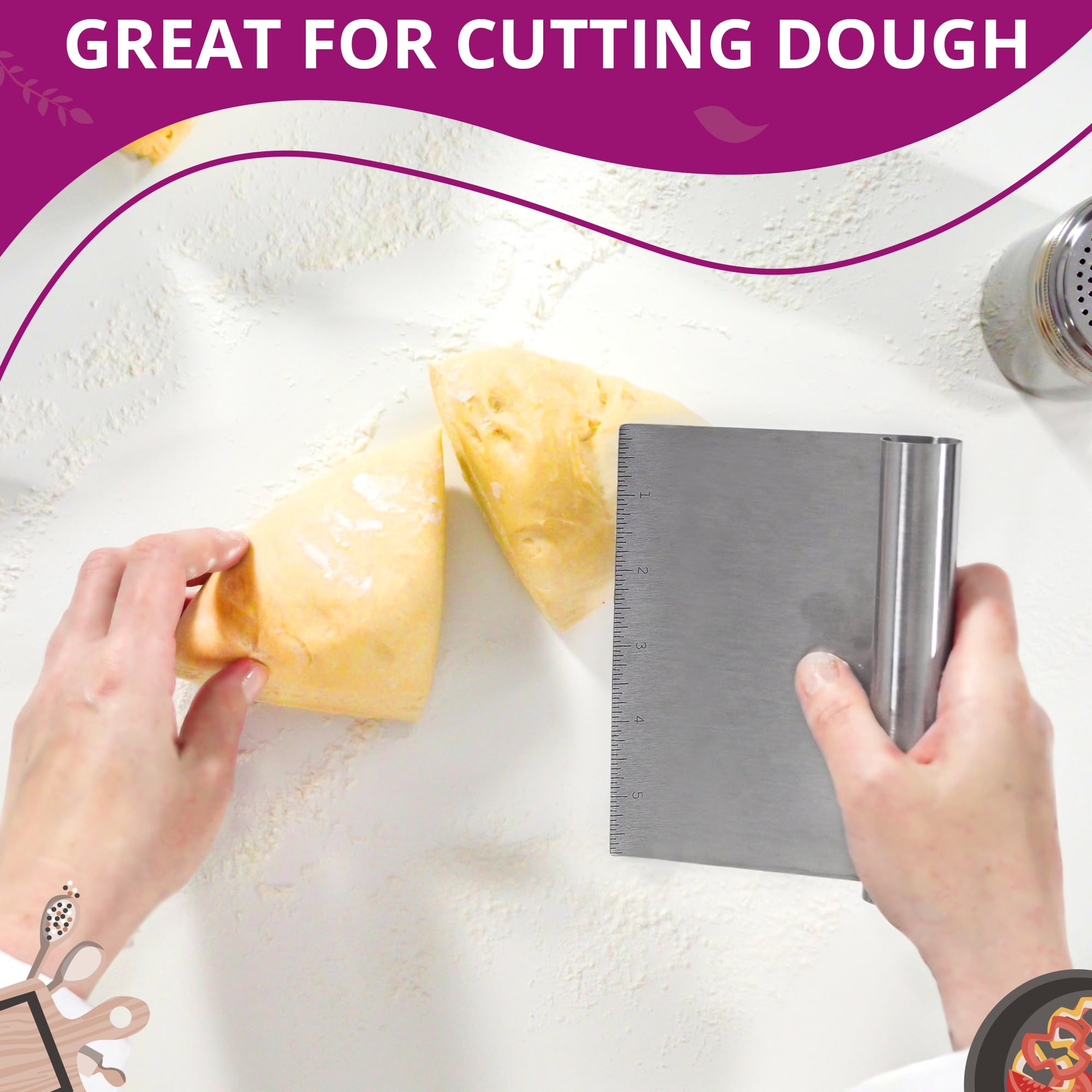 Using an Antique Dough Scraper, Baking tools for Pastry.