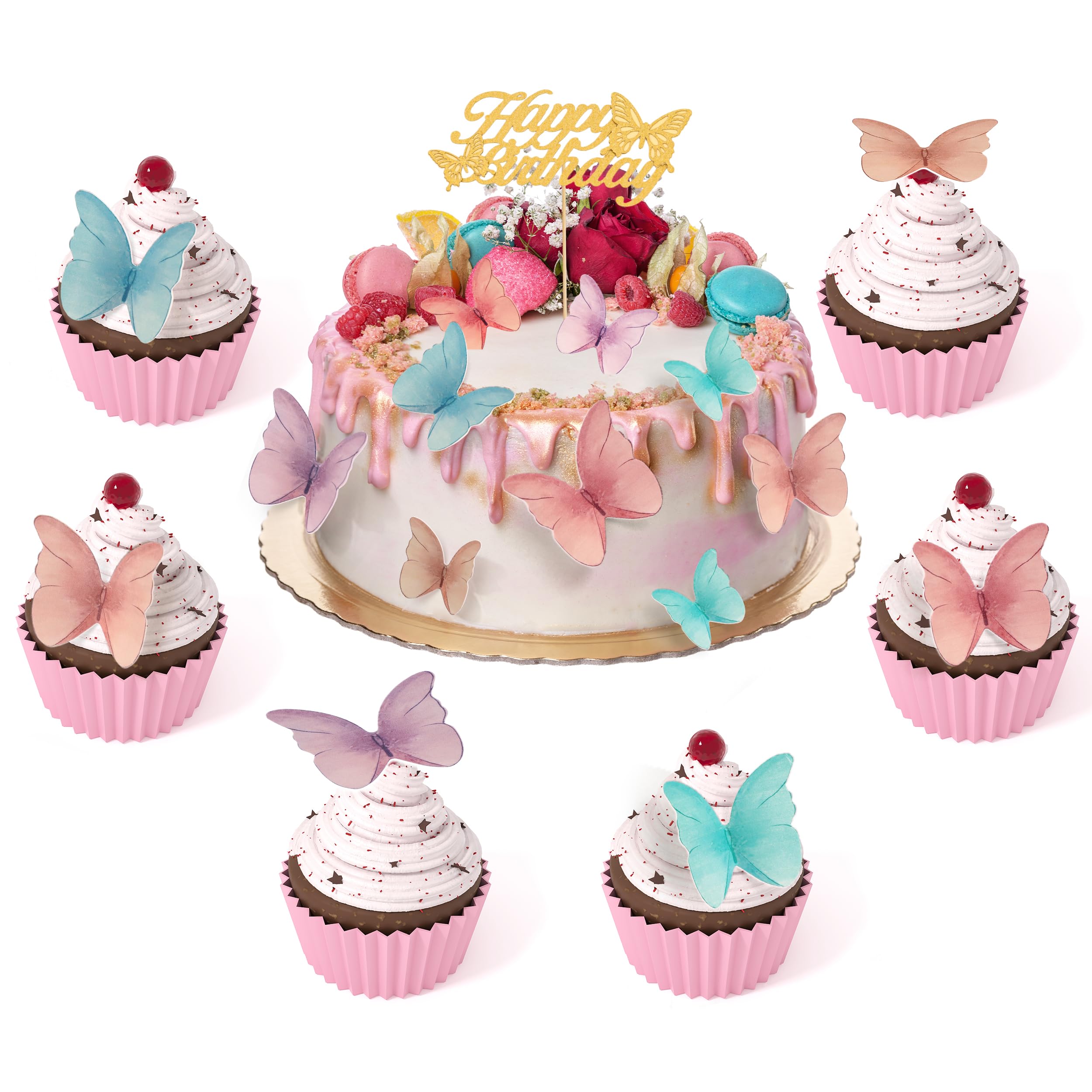 Edible Butterfly Cake Toppers- Make your baking more beautiful!