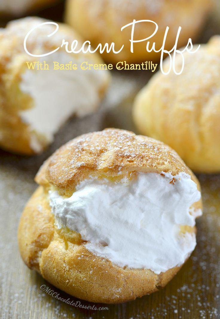 Homemade Chantilly Cream Puffs are delicious treats