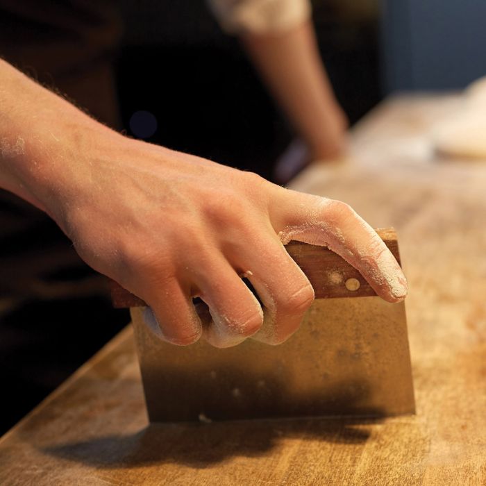Using an Antique Dough Scraper, Baking tools for Pastry.