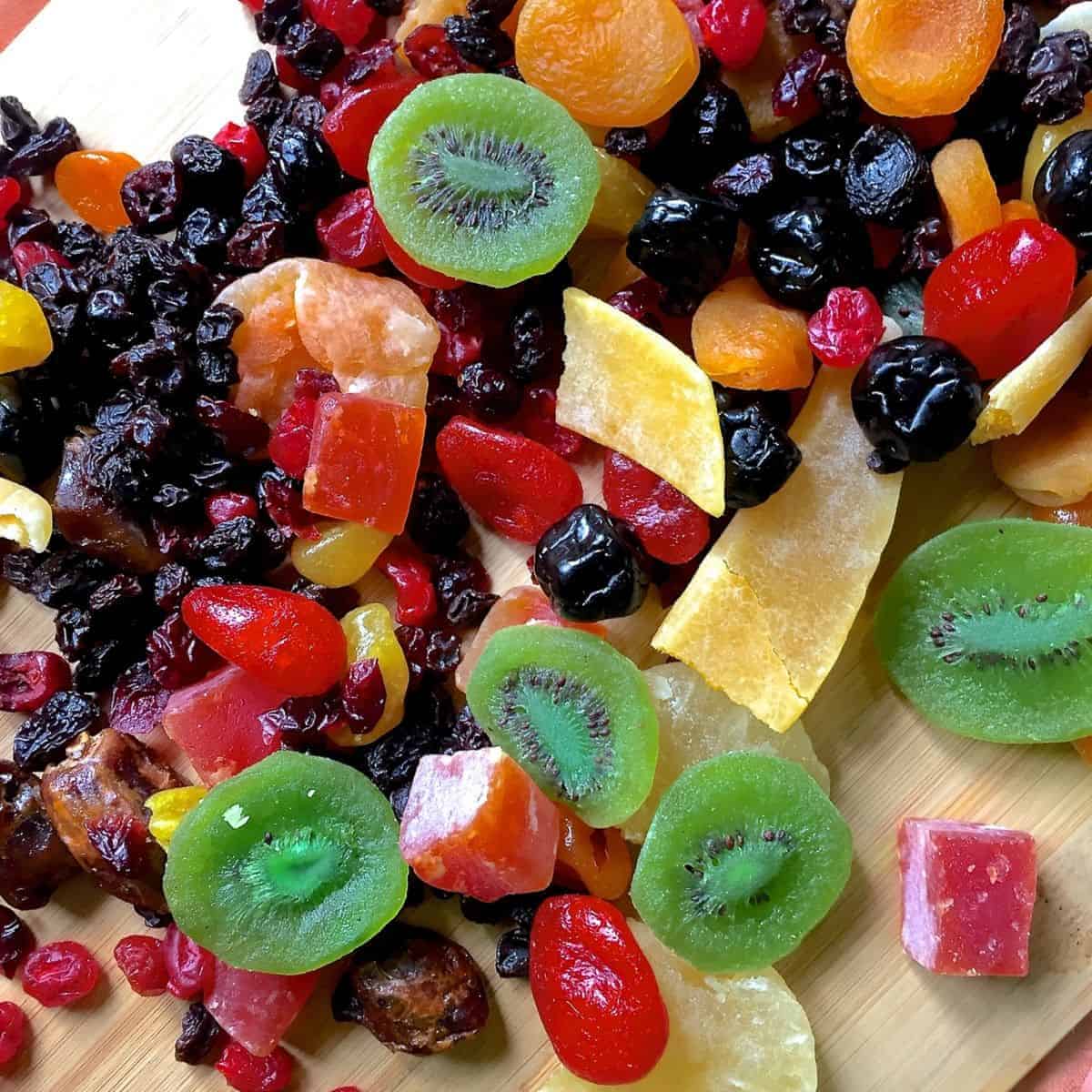 How to store candy fruit for fruit cake long time?