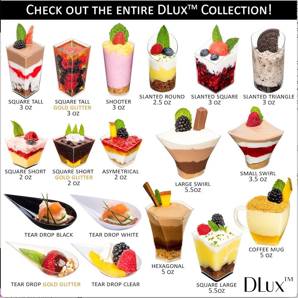 Why should you use 3 oz dessert cups for serving desserts? They are the ideal size for individual tasting menus and instantly add a professional touch to any treat!